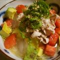 てーぶるすぷーん's cooksnap of when they made 豚肉とトマトとアボカドのぶっかけ麺.