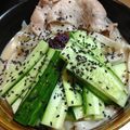 龍勢ママ's cooksnap of when they made 豚肉と夏野菜をのせた豆乳そうめん.