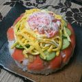 こさりょ's cooksnap of when they made スモークサーモンの押し寿司.