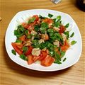 ともさぶろ's cooksnap of when they made トマトと鶏ささみのバジルサラダ.