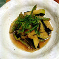 モモあき's cooksnap of when they made ☆簡単☆揚げ茄子とインゲンのみぞれ和え.