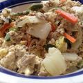hamuyuka's cooksnap of when they made リメイク☆牛挽き肉ほうれん草の豆腐卵炒め.