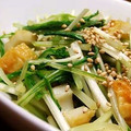 shinyui's cooksnap of when they made すごくおいしい！水菜とちくわのわさび醤油和え.