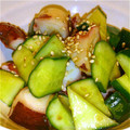 くずっぺ's cooksnap of when they made ＊簡単＊タコと胡瓜の中華和え＊.