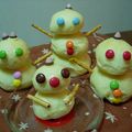 ぽんぽあーる's cooksnap of when they made 煮きりみりんで☆フワフワ♪雪だるまパン♪.