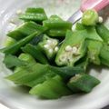 ゆいちん5's cooksnap of when they made ★☆2分で完成☆★☆オクラの和え物☆★.