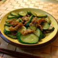 そらのちえこっこ's cooksnap of when they made 栄養士の母の味☆豚ときゅうりの黒酢炒め.