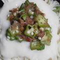 ＊＊おかん＊＊'s cooksnap of when they made ★オクラ山かけ梅肉そうめん★.