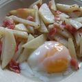 ホワイトフレンド's cooksnap of when they made 新じゃがベーコンのとろ～り半熟卵ソース.