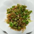 pucyipan's cooksnap of when they made 飯の友♪オクラ　ほんだし　かつおぶし♪.