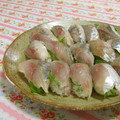 赤い電話's cooksnap of when they made 鯵　寿司.