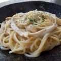 あずちもも's cooksnap of when they made アンチョビとエリンギのクリームパスタ.