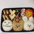 vio11a's cooksnap of when they made ♡LINEムーン＆ブラウン弁当♡.