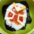 バターごはん's cooksnap of when they made 仮面ライダーウィザード★簡単キャラ弁.