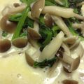 ぼのん's cooksnap of when they made しめじとホウレンソウのミルクソテー.