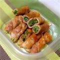 hitomi1887's cooksnap of when they made 水菜とチーズを豚肉で巻き巻き♪.