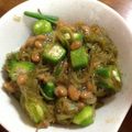 chobineco's cooksnap of when they made ☆納豆＆めかぶ＆おくら☆さっぱり美味い♪.