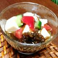 はねっち。's cooksnap of when they made 簡単冷奴☆もずく豆腐トマト.