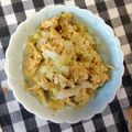 riko1618's cooksnap of when they made あと一品って時に！キャベツ＆卵の炒め物.