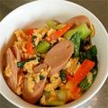 あずかむ's cooksnap of when they made ソーセージとふわふわ卵のチリソース.