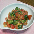SUI＊KOH's cooksnap of when they made 麺つゆで簡単！胡瓜とトマトの胡麻和え.