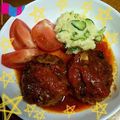 kaorin1030's cooksnap of when they made やさいたっぷりトマト風味のハンバーグ.