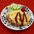 ぶ〜こ♡'s cooksnap of when they made チキンのトマト煮をオムライスにリメイク.