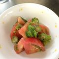 みゃおじじ's cooksnap of when they made トマトとオクラのめんつゆ酢ごま油和え.