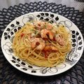 ぶ〜こ♡'s cooksnap of when they made 【リメイク】 小海老のトマトソースパスタ.