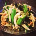 ryo1103's cooksnap of when they made 簡単♪オクラとワカメのツナ.ポン酢和え☆.