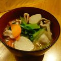 fufufunoko's cooksnap of when they made 豚バラ光る！根菜と小松菜の味噌汁.