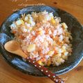 komugiko4's cooksnap of when they made 鮭フレークとじゃが芋のバター醤油炒飯.