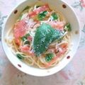 あざらしの赤ちゃん's cooksnap of when they made 生ハムとバジルの冷たいパスタ.