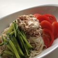 ４５９０'s cooksnap of when they made 夏に！ごま香り立つツナマヨサラダそうめん.