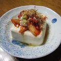 まさたかまま's cooksnap of when they made 簡単彼おつまみ☆キムチ＆鰹節のせ冷奴.