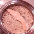 なおなお１０２２'s cooksnap of when they made 彩りｷﾚｲ☆鮭の炊き込みご飯.