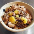 猫屋福助's cooksnap of when they made 栗入り赤飯◆レンジと炊飯器で.