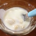 tama-ma's cooksnap of when they made ミルキー♡練乳ばななヨーグルト.