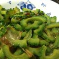 swimmy32's cooksnap of when they made めんつゆ　で　ゴーヤのおひたし☆.