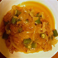 あめだま96's cooksnap of when they made 豚肉＆おくら＆玉ねぎのめんつゆ炒め.