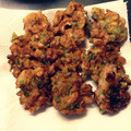 モモピュレ's cooksnap of when they made またまた かっぱえびせんでかき揚げ？.