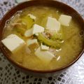 akilondon's cooksnap of when they made ゴーヤチャンプルなお味噌汁.