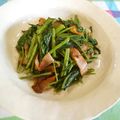 kana叶's cooksnap of when they made 空心菜のベーコン塩コショウ炒め.