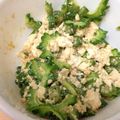 miki0512's cooksnap of when they made オクラとゴーヤの夏の白和え.