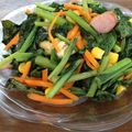 ユウマロ's cooksnap of when they made 小松菜のウィンナー炒め.
