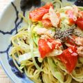 yukanosuke's cooksnap of when they made 塩昆布で和風サラダ仕立ての冷製パスタ.