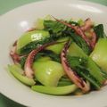 みそじーさん's cooksnap of when they made イカげそとチンゲン菜のにんにく塩炒め.