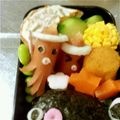 あずきなもなか's cooksnap of when they made ブサかわ!キャラ弁タコウインナー☆.