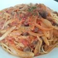 まるにょ's cooksnap of when they made しめじと玉ねぎのトマトクリームパスタ.
