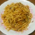 ひろふぇびる's cooksnap of when they made 旦那さんが作ったズッキーニのトマトパスタ.